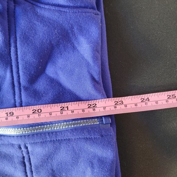 Reebok Womens Medium Sweatshirt Hoodie Full Zip Blue Graphic Play Dry NEW NWT 90 - Picture 7 of 7